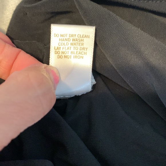 Cache vintage studded rhinestone little black dress Dress stretch sleeveless SML - Picture 7 of 10